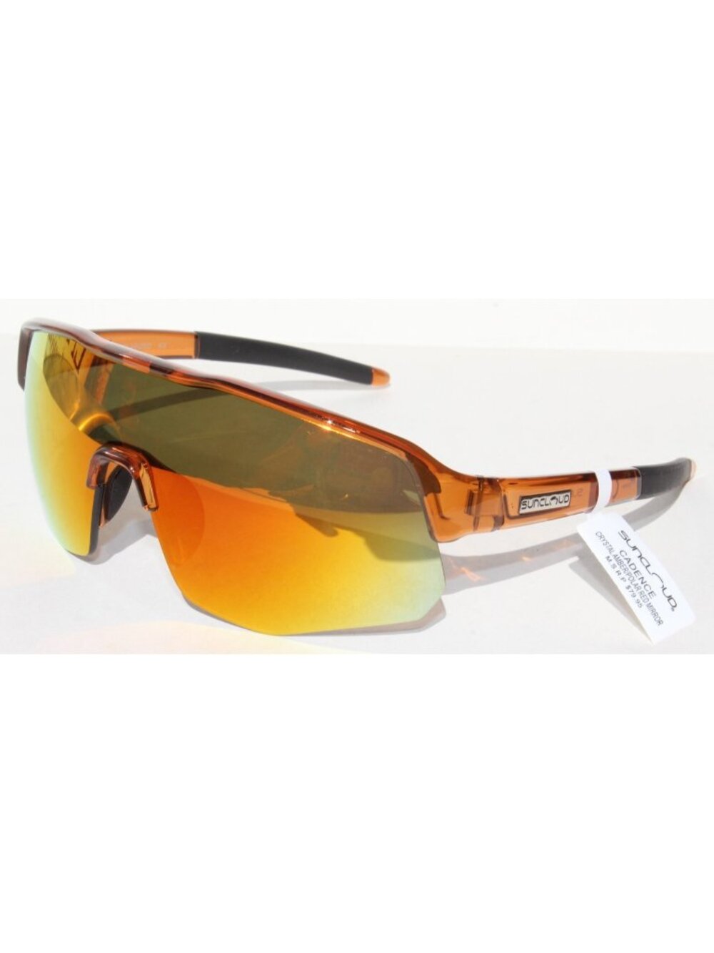 SUNCLOUD Cadence POLARIZED Sunglasses Crystal Amber/Red Mirror NEW Smith $80